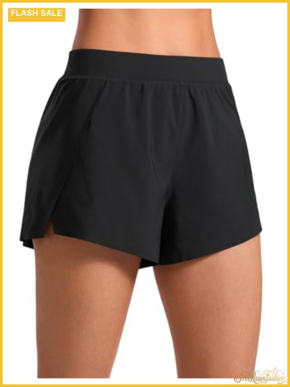 High Rise V Split Running Shorts 2.5" with Built-in Mesh Liner